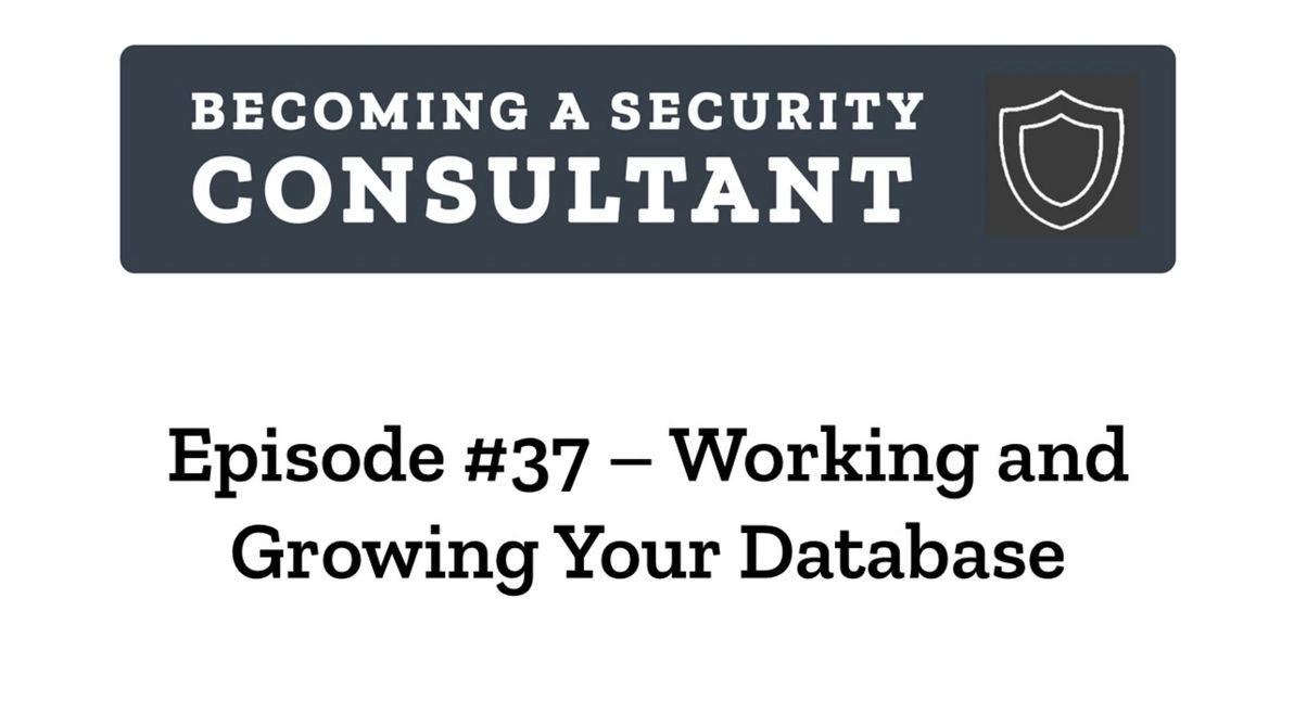 EP37 Working and Growing Your Database